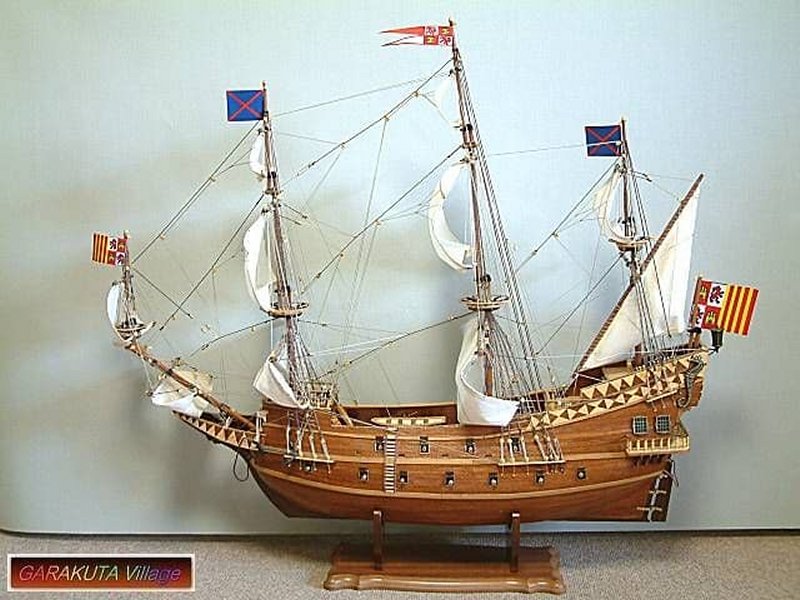 製作した帆船模型 San Juan Bautista / The H.M.S. Bounty (Sailing 